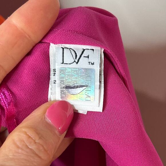 Diane Von Furstenberg Pink and Orange Kera Sleeveless Crepe Dress Size 6 - Picture 9 of 16